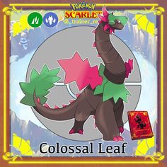 an image of a card with the name colosa leaf