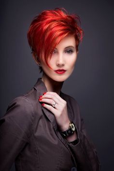 Updo On Short Hair, Hair Pixie Short, Textured Updo, Short Red Hair, Short Hair Pixie, Short Hairstyles For Thick Hair