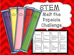 STEM Popsicle Challenge is an exciting way to promote critical thinking skills and problem solving. Students must problem solve to melt a Popsicle using only the materials given on their task card.This pack includes: *Materials & Instructional Guide *Questioning Page * 3 Student Draw & Write Response Sheet*Materials Task CardsIf you like this product, you will LOVE the bundle! STEM Snack Pack BundleWhich includes: STEM Goldfish ChallengeSTEM Popsicle ChallengeSTEM Marshmallow ChallengeST Wacky Science, Stem Preschool, Makerspace Activities, Teamwork Activities, Workshop Inspiration, Steam Classroom, Steam Lab, Stem Centers, Stem Club