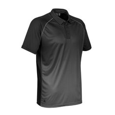 the men's performance polo shirt in black and grey