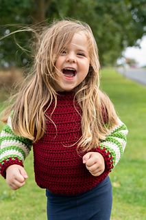 Crochet Christmas Jumper, Kids Christmas Sweater, Easy Kids Christmas, Kids Sweater Pattern, Granny Square Häkelanleitung, Kids Christmas Sweaters, Fall Crochet, Crocheting Projects, Back Post Double Crochet