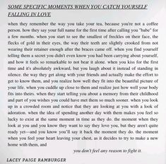 an article from the book some specific moments when you catch yourself falling in love by lacy page ramblinger