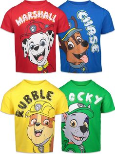 PRICES MAY VARY. Officially licensed Paw Patrol big boys short sleeve graphic tee shirt Rib knit crew neck collar; Awesome screen print design; Pull on closure Youth fashion tees with cool character designs your child will love to wear; made from soft clothing material that is safe on children's skin Durable and long-lasting graphic tshirts with a comfortable fit and an easy to dress design making these shirts the essential top in your active kid's favorite outfits Perfect for birthday gift, eve Paw Patrol Shirt, Paw Patrol Rocky, Paw Patrol Chase, Paw Patrol Characters, Marshall Paw Patrol, Chase Paw Patrol, Paw Patrol Nickelodeon, Boys Fleece, Toddler Birthday