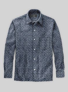 Put your best foot forward with our Italian Paisley Dark Blue Summer Linen Shirt. Made with a lightweight, breathable cotton and linen blend, this shirt offers effortless style and comfort.  Featuring a charming paisley design in a deep blue hue, this shirt adds a playful twist to any outfit.     From formal events to casual days, this shirt is perfect for any occasion and provides a structured yet comfortable fit.    Click 'Customize Now' to modify the look if needed.  
  Pamper yourself, get this shirt made exclusively for you now! Blue Paisley Print Long Sleeve Shirt, Classic Blue Paisley Print Tops, Casual Cotton Tops With Paisley Print, Blue Cotton Tops With Paisley Print, Casual Shirt With Paisley Print And Relaxed Fit, Casual Linen Patterned Shirt, Indigo Floral Print Cotton Top, Indigo Cotton Floral Print Tops, Fall Cotton Shirt With Paisley Print