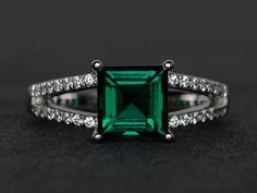 Welcome to my shop, you can find many beautiful gemstone jewelry here, and you also can ask for customized service. Main Stone: lab emerald, square cut 7X7mm, weight about 1.60 carats. Accent Stones: cz Metal: 925 sterling silver plated with rhodium. I also can provide metal options Emerald Cut Green Emerald Ring With Vs Clarity, Green Emerald Cut Ring With Vs Clarity, Vs Clarity Emerald-cut Green Emerald Ring, Vs Clarity Emerald Cut Green Emerald Ring, Green Square Cut Ring With Center Stone, Green Emerald Ring With Vs Clarity For Wedding, Green Square Cut Stone Jewelry, Green Emerald Ring With Halo Princess Cut, Green Emerald Ring With Princess Cut And Halo Setting