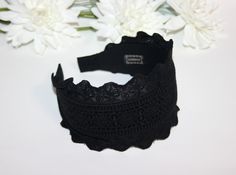 Embroidery cotton headband 3.5" inch Black wide hairband, Eyelet ribbon headcover Extremely comfortable: this headband does not give headaches. Finished with my special technique that makes sure nothing irritate your head. Width - 3.5'' [9 cm] Length- 15'' [38 cm] oColors included - Black oMaterials used- embroidered cotton ribbon, cotton fabric, solid thermo adhesive fabric, metal insert The headband has a flexible and light structure designed by me, it is plastics free, flexible and does not give headaches, has a metal headband that can be adjusted. Thank You for supporting Handmade! Enjoy your shopping! embroidered headband, wedding headband, embroidered hairband, black headband, wide headband, flat headband, summer headband, headbands for women, church headband, alopecia head wrap, eve Embroidered Hairband, Headband Wide, Embroidered Headband, Summer Headband, Adhesive Fabric, Light Structure, Headband Summer, Summer Headbands, Women Church