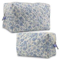 Looking for the perfect gift for someone special? Look no further than our Cute Floral Letters Pattern Quilted Cotton Large Makeup Bag! This bag is not only exquisitely handmade, but it also features an exclusive design that is sure to impress.  Size: The dimensions of the large bag are 9.2 x 5.9 x 5.9 inches, the medium bag measures 7.1 x 3.9 x 4.7 inches. Material: * Outside: Quilted cotton * Inner: Cotton Fabric * Machine washable This set of makeup bag is a thoughtful gift for any special pe Cute Makeup Bag, B Day Gifts, Cute Makeup Bags, Letters Pattern, Skirts For Girls, Large Makeup Bag, Sunflower Daisy, Jeans For Girls, Aesthetic Floral