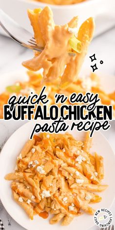 Buffalo Chicken Pasta Buffalo Pasta Recipes, Chicken And Shrimp Carbonara, Creamy Buffalo Chicken, Crockpot Buffalo Chicken, Buffalo Recipe, Easy Buffalo Chicken, Rotisserie Chicken Breast, Buffalo Chicken Pasta