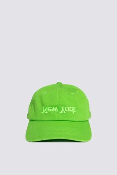 Assembly New York Embroidered Hat - Neon Green Cool Caps Hat, Swirl Dress, Aw Yeah, Animal Crackers, Embroidered Hat, Panel Hat, Embroidered Hats, Leather Chelsea Boots, Character Development