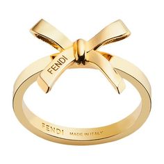 Find FENDI Bow Ring on Editorialist. Fendi bow ring Luxury Bow Jewelry For Anniversary, Elegant Bow Ring, Gold Rings With Bow For Formal Occasion, Formal Gold Rings With Bow Detail, Chic Yellow Gold Jewelry With Bow Detail, Chic Yellow Gold Jewelry With Bow, Fendi Ring, Fendi Jewelry, Bow Ring