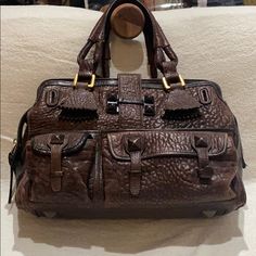 This Chloe Has Amazing Pockets And Detail! It Is In Great Condition And Is Very Unique! Real Brown Soft Leather With Bronze And Gold Hardware. Chloe Tess, Chloe Marcie Medium, Chloe Shoulder Bag, Chloe Brown, Chloe Bags, Large Handbag, Chloe Purses, Large Handbags, Leather Bucket Bag