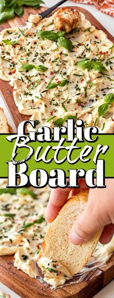 this garlic bread board is the perfect appetizer for any party