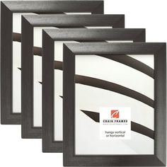 five black and white frames with the words great framers on it's sides