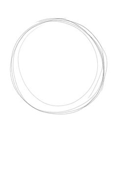 a drawing of a circular object on a white background, with lines drawn across it