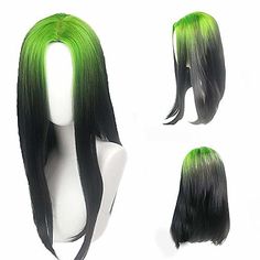 Category:Cosplay Costume Wig; Gender:Men's; Wig Type:Celebrity Wig; Occasion:Daily; Age Group:Adults; Color Shade:Black; Hair Material:Synthetic Hair; Cap Construction:Machine Made; Texture:Wavy; Net Weight:0.000; Heat Resistant:Yes; Listing Date:11/10/2020; Hairstyle:Middle Part; Can Be Permed:No Green Black Hair, Wavy Middle Part, Middle Part Wig, High Fashion Hair, Wig Wavy, Celebrity Wigs, Black Wigs, Anime Wigs, Halloween Wigs