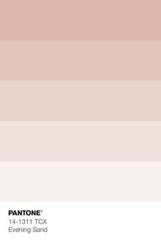 pantone's evening sand color is shown in this image, it looks to be pink