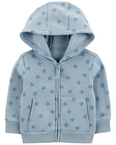 Crafted in cozy fleece with an easy zip up the front, this hooded jacket makes the perfect little layer. Carters Size Chart, Hoodie Pants, Baby Coat, Comfy Pants, Carters Baby, Hoodie Girl, Girls Sweaters, Shop Clothing