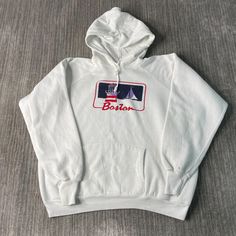 Vintage 80s Boston Spell Out Basic Essential Sportswear Made in USA Streetwear White Graphic Hoodie Large Mens Condition:  Fair Used Condition  = Has Stains Throughout The Hoodie Due To Age And Wear  Measurements: Please see photos above for all measurements IF YOU BUY TWO OR MORE ITEMS USE THE CODE BUNDLE @ CHECK TO SAVE 20% WE SHIP WITHIN 24 HOURS AFTER PURCHASE! Please be aware that we do not offer free returns!! The Buyer is responsible for the cost of the return label. Follow us on TikTok & White Graphic Hoodie, 80s Streetwear, Saint Paul, Graphic Hoodie, Xmas Gifts, Graphic Hoodies, Boston, Made In Usa, Adult Outfits