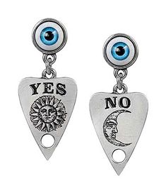 Alchemy Gothic Ouija Planchette Earrings (Multicoloured) Planchette Earrings, Alchemy Gothic Jewelry, Avocado Face Mask, Ouija Planchette, Alchemy Gothic, Edwardian Jewelry, Gothic Earrings, Ouija Board, Earrings Accessories