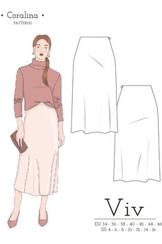 a woman's skirt and top sewing pattern