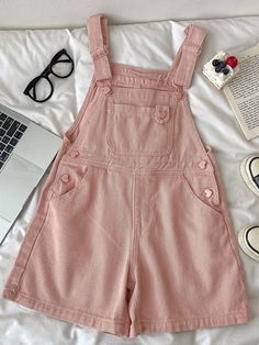 Pink Overalls Aesthetic, Overalls Aesthetic, Overalls Pink, Pink Overalls, Overall Outfit, Short Overalls, Sweet Heart, Overall Dress, Cute Fits