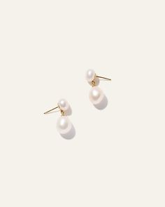 Freshwater Cultured Pearl Bold Drop Earrings