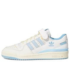 GZ1893 Trendy Womens Sneakers, Sky Blue Outfit, Adidas Originals Forum Low, Adidas White Shoes, Forum Low, Blue Jordans, Pretty Shoes Sneakers, Velcro Shoes, Adidas Forum