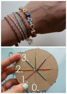 two pictures showing different types of bracelets with numbers on them and the same time