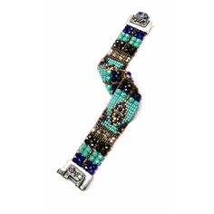 CHILI ROSE OF SANTE FE (Adonnah Langer) This sterling silver beaded bracelet was designed and made by Adonnah Langer of Chili Rose Beadz. Her rich colors and intricate designs are made with Czech glass and delicate beads of all shapes and colors. The sterling silver lobster and chain make this bracelet adjustable. Gorgeous Colorways of Deep Blue, Turquoise and hints of Black Jet with Golden Accent Beads Each bracelet is custom made- please allow 10 days to 2 weeks or inquire about in stock piece Colorful Fusion Beaded Bracelets With Adjustable Fit, Adjustable Fusion Style Beaded Bracelets With Colorful Beads, Adjustable Colorful Beaded Fusion Bracelets, Adjustable Silver Beads Fusion Jewelry, Adjustable Fusion Style Silver Beaded Jewelry, Adjustable Silver Beaded Fusion Bracelet, Adjustable Fusion Style Silver Beaded Bracelets, Adjustable Artisan Beaded Bracelet With Polished Beads, Adjustable Blue Fusion Beaded Bracelets