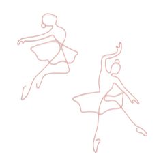 the outlines of two ballet dancers are shown