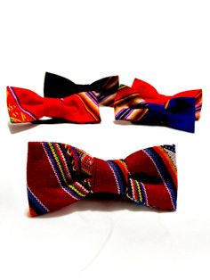 Happy Mother's Day 10% Off and Free Gift all orders ♥ GIFTS FOR HER, GIFTS FOR HIM, UNISEX GIFTS ♥GIFTS FOR HIM ♥ Ethnic Boho Bow Tie.  These Peruvian Bow Ties are made with hand woven fabric in a variety of bright colors. Each Bow Tie is as the pictures show but colors could be a little different depending on the screen.  Adjustable elastic around the neck.  HANDMADE IN PERU WITH LOVE ♥ Someone's hands that lives in Perú made this item for you with Peruvian quality materials. Thank you for buyi Red Tie As A Summer Gift, Multicolor Bow Tie For Summer Gift, Multicolor Bow Tie For Gift, Summer Dapper Bow Tie, Casual Adjustable Bow Tie, Summer Bow Ties As Gifts, Summer Bow Tie Back Ties As Gift, Summer Bow Tie Back Tie As A Gift, Red Summer Bow Tie