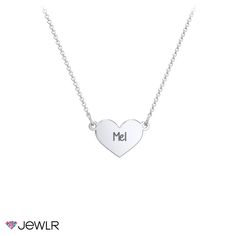 They'll cherish this engravable heart design – a unique gift for birthdays, holidays, or just because. Personalize this heart necklace with up to 3 engraved initials for someone extra special. Handcrafted in sterling silver, white, yellow, or rose gold with a choice of chain lengths.

We understand that children's skin is delicate, and to reduce the chance of a reaction, we only use quality materials for our kids' jewelry collection.
For safety, all children aged 0–3 years must be supervised by Valentine's Day Engraved Name Necklace As Personalized Gift, Personalized Heart Necklace For Mom On Valentine's Day, Valentine's Day Engraved Name Necklace For Personalized Gift, Valentine's Day Engraved White Gold Name Necklace, Personalized Stainless Steel Jewelry For Valentine's Day, Valentine's Day Laser Engraved Stainless Steel Jewelry, Heart Charm Name Necklace As Valentine's Gift For Mom, Heart Charm Name Necklace, Valentine's Day Gift For Mom, Personalized Heart-shaped Meaningful Jewelry