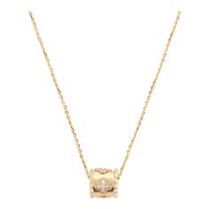 This is part of Chairish’s Fine Jewelry assortment.  Diamond Clover Roller Pendant Chain Necklace in 14K gold studded with round cut diamond. This stunning piece of jewelry instantly elevates a casual look or dressy outfit.  Diamond brings love, fame, success and prosperity. Designed with round cut diamond studded in a ring making a dainty clover on it all over a ring making a stunning delicate fine perlee jewelry. This beautiful handcrafted necklace is a perfect Unique Gift, Bridal Shower Gift, Secret Santa Gift, Gift For Sister, Mother Daughter Gift, Bride To Be Gift, Bridesmaid Gift, Christmas Gift or any Holiday Gift for Mother, Sister, Daughter, Grandma, Fiancé, Girlfriend, Valentine, Family or Friend on your list.  PRODUCT DETAILS :-  Material - 14K Solid Yellow Gold Gemstone - Diamo Luxury Gold Plated Clavicle Chain Diamond Necklace, Luxury Gold-plated Diamond Necklace With Clavicle Chain, Luxury Gold-plated Necklaces With Pave Setting, Luxury Gold-plated Necklace With Pave Setting, Luxury Yellow Gold Diamond Necklace With Clavicle Chain, Luxury Gold Plated Diamond Necklace With Adjustable Chain, Luxury Diamond Necklace With Adjustable Chain For Anniversary, Luxury Gold-plated Diamond Necklace With Adjustable Chain, Luxury Cz Diamond Necklace With Adjustable Chain