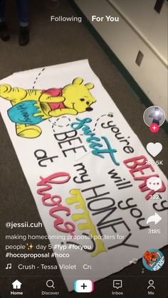 a poster with winnie the pooh on it