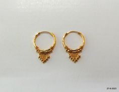 Traditional Gold Plated Single Plug Earring, Traditional Pierced Hoop Earrings For Celebration, Temple Jewelry Round Hoop Earrings For Celebration, Temple Jewelry Style Round Hoop Earrings For Celebration, Traditional 22k Gold Single Earring, Yellow Gold Round Hoop Earrings For Celebration, Hoop Temple Jewelry Earrings, Traditional Gold Plated Hoop Earrings, Traditional Gold Plated Hoop Earrings With Latkans