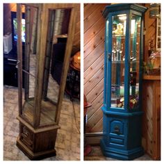 an old grandfather clock in the corner of a room