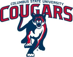 the logo for columbia state university, with an image of a bear on it's back