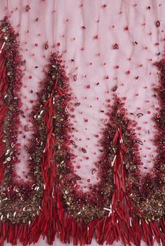 Haute Couture Fabric Burgundy tulle beaded with slender | Etsy Glamorous Embellished Embroidered Fabric For Festive Occasions, Festive Embellished Sequin Fabric For Parties, Festive Evening Organza Sequin Fabric, Embellished Sequin Organza Fabric For Party, Embellished Tulle Fabric For Evening, Party Embellished Sequin Organza Fabric, Festive Fitted Beaded Embroidered Fabric, Festive Fitted Embroidered Beaded Fabric, Beaded Organza Embroidered Fabric For Party