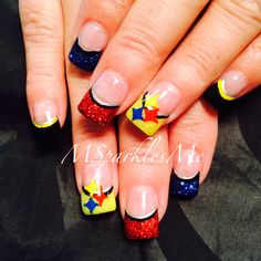 Sports Nail Art, Nail Options, Yellow Nail Art