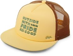 Keep the sun out of your eyes—and fishing nets out of the ocean—with the comfy  breezy REI Co-op Pride trucker hat. Summer Outdoor Trucker Hat With Flat Brim, Summer Flat Brim Trucker Hat For Outdoor, Flat Brim Trucker Hat For Summer Outdoor, Summer Fishing Trucker Hat, Summer Fishing Trucker Hat With Curved Brim, Summer Trucker Hat With Curved Brim For Fishing, Summer 5-panel Trucker Hat For Camping, Adjustable Trucker Hat For Spring Outdoor Activities, Summer Trucker Hat For Camping