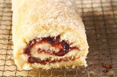 a close up of a pastry on a cooling rack