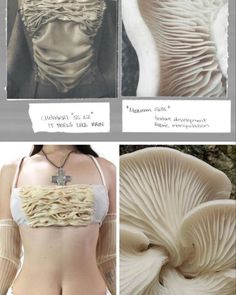 three different pictures of the back of a woman's body with an intricate pattern on it