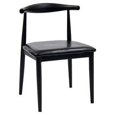 a black chair on a white background