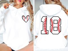 Custom Baseball Shirt, Baseball Sweatshirt, Baseball Shirt For Women, Sports Mom Shirt, Mothers Day Gift, Baseball Mom Shirt, 🌸TIKKIE PINK TEE🌸 We hope that you will find a beautiful design the one that SUITS YOU BEST! - All designs made by our team. - We use the DTF to sublimanition. - You are able to change or add different patterns an existing designs. Just text us. - We are always here to help you about your order, printing progress, shipping process,  🌸CUSTOMIZE YOUR DESIGN🌸 * Select a Sports Season Tops With Letter Print For Light Sports, White Sportswear Top For Game Day, Letter Print Tops For Light Sports During Sports Season, White Sporty Sweatshirt For Baseball Season, Sporty White Tops With Number Print, Sporty White Top With Number Print, White Graphic Print Sweatshirt For Workout, White Baseball Season Sports Sweatshirt, White Sweatshirt For Sports Events