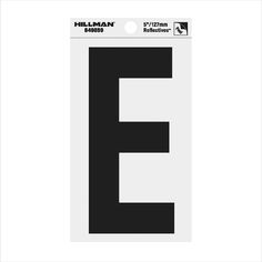 the letter e in black and white is printed on a piece of paper that says,