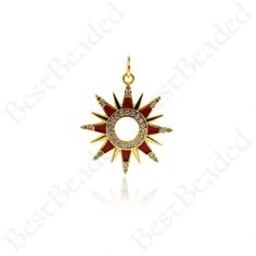 Dainty Enamel Sunshine Charms,Cubic Zirconia North Star Pendant,Minimalist Bracelet/Earring Accessories 24x21mm ♨We specialize in LARGE BULK ORDERS and can offer WHOLESALE PRICING - please ask if you have any questions. ♨Material：Nickel Free Brass Plated ♨Size：24x21mm ♨Quantity：1 PCS/Pack ♨Color： / Gold / ♨Usage：Beads for Earring / Bracelet / Necklace ♨Great for jewelry making! It is a perfect gift for you or for someone you love ♨If you want to place more quantity and colors please leave me a m Enamel Star Charm Jewelry, Gold Star-shaped Jewelry With Sparkling Stones, Gold Star Jewelry With Sparkling Stones, Gold Enamel Star Jewelry, North Star Pendant, Protective Charms, Earring Accessories, Pendant Minimalist, Minimalist Bracelet