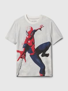 Marvel Manga, Outfit Cowok, Unisex Baby Clothes, Marvel Spiderman, Cotton Shorts, Men Short Sleeve, Cotton T Shirt, Boy Outfits, Mens Shorts