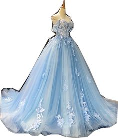 Sky Blue Tulle Off Shoulder Sweetheart Neck Long Lace Applique Senior Prom Dress Quinceanera Floor-length Dresses With Corset Back, Blue Prom Dress With Sweetheart Neckline, Quinceanera Dress With Lace Bodice And Sweetheart Neckline, Blue Ball Gown With Corset Back For Prom, Blue Ball Gown With Corset Back For Prom Season, Blue Corset Dress For Wedding And Prom Season, Blue Corset Back Dress For Wedding, Blue Wedding Evening Dress With Corset Back, Blue Evening Dress With Corset Back For Wedding