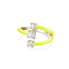 Three layer in one retro neon enamel rings Size: adjustable fits most 3-9 Color: 14 karat gold plated with high shine finish Jewelry Packaging Design, Enamel Rings, Color Stones Jewelry, Retro Neon, Jewellery Marketing, International Jewelry, Moon Ring, 18k Yellow Gold Ring, Enamel Ring