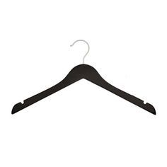 a black hanger on a white background